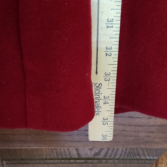 Talbots Mid-length Wool Cashmere Crimson Button Front Lined Women's Coat Size 10 - Picture 8 of 9